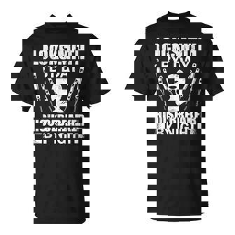 Locksmithing Tools Lock Picker Locksmith Lock Picking T-Shirt | Mazezy