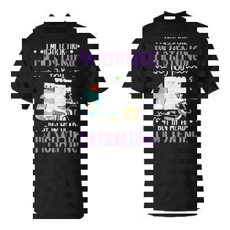 I Might Look Like I'm Listening But I'm Crafting Crafter DIY Tank Top T-Shirt - Monsterry