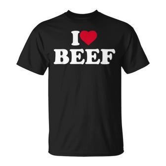I Love Beef I Heart Beef Lover Bbq Meat Food T-Shirt - Thegiftio UK