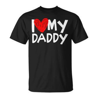 I Love My Daddy I Heart My Dad T-Shirt - Thegiftio