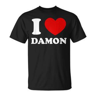 I Love Damon I Heart Damon 面白い名前 Damon Tシャツ - Kawaiitshirt
