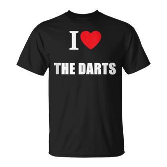 I Love The Darts Dart Player Watching Television Tank Top T-Shirt | Mazezy
