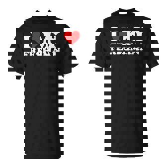 I Love My Freshman Red Heart T-Shirt - Monsterry