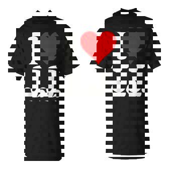 I Love Heart JJ Jj J J イニシャル Tシャツ - Kawaiitshirt