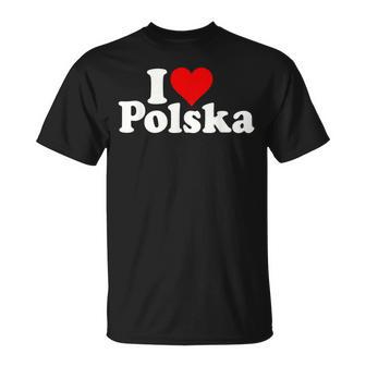 I Love Heart Polska Polen T-Shirt - Geschenkecke