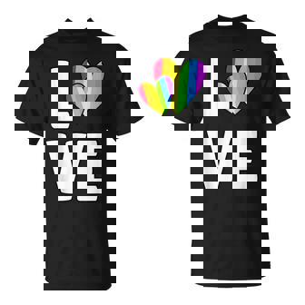 Love Heart Rainbow LGBTQ Pride Awareness Gay Lesbian T-Shirt | Mazezy