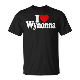 I Love Heart Wynonna Name On A T-Shirt - Thegiftio UK