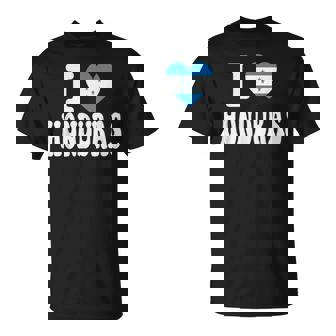 I Love Honduras Heart Flag Retro Travel Souvenir T-Shirt - Monsterry