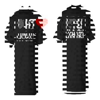 I Love Hot Fijian Girls Fiji Heart Wife Girlfriend T-Shirt | Mazezy