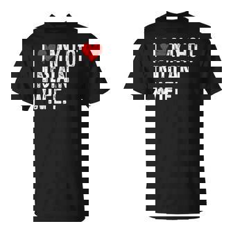 I Love My Hot Indian Wife Distressed Heart Indian India T-Shirt | Mazezy