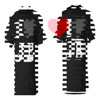 I Love Jb Initials I Heart JB First Last Name J B T-Shirt - Monsterry