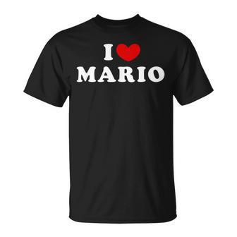 I Love Mario Amo Mario Camiseta unisex - Regaloses