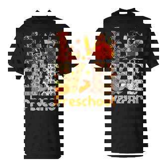 Love Preschool Autumn Turkey Pre-k Thanksgiving Teacher Tank Top T-Shirt | Mazezy