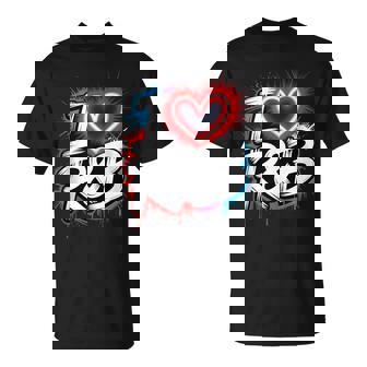 I Love R&B Bold Grunge Heart Tank Top T-Shirt | Mazezy