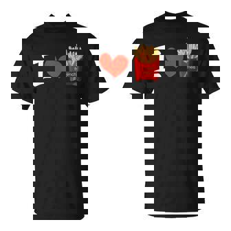 I Love フライドポテト ポテトラバーフライデー Tシャツ - Kawaiitshirt