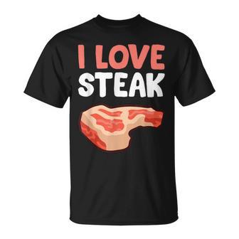I Loveteak おもしろステーキ バーベキューグリルステーキ Tシャツ - Kawaiitshirt