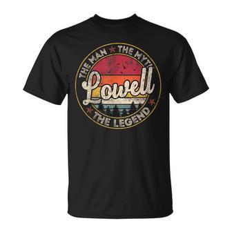 Lowell The Man The Myth The Legend Personalized Name T-Shirt - Monsterry