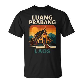 Luang Prabang Laos Mekong River Retro Southeast Asia Travel Tank Top T-Shirt | Mazezy