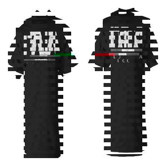 Lucca Italia Bandera Italiana Italia Touristouvenir Camiseta unisex - Regaloses
