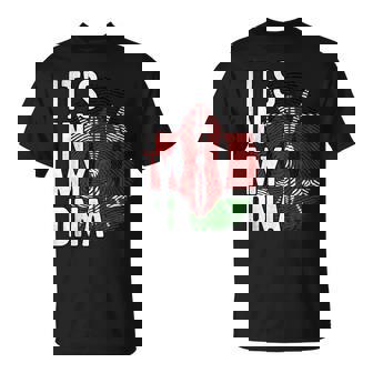 Lustig Es Ist In Meiner Dna Fingerabdruck Flaggeon Kenia T-Shirt - Seseable