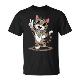 Lustige Katze Party Outfit Damen Herren Junge Mädchen Katze T-Shirt - Geschenkecke