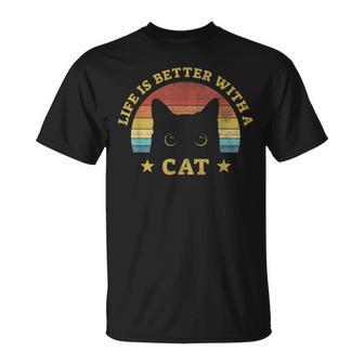 Lustiges Katzen Retrointage Geschenkidee Katzenbaby T-Shirt - Geschenkecke