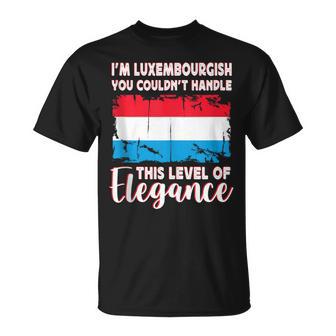 Luxembourg Flag Elegant Luxembourgish Boyfriend Girlfriend Tank Top T-Shirt | Mazezy