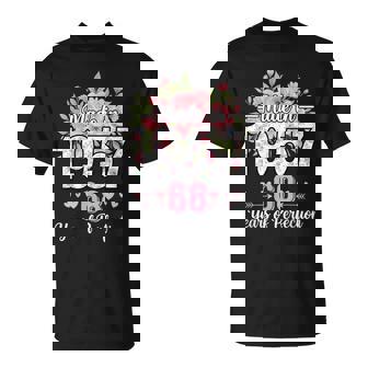 Made In 1957 Floral 68Th Birthday 68 Years Old T-Shirt | Mazezy