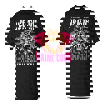 Maine Coon Cat Lover Just A Girl And Her Maine Coon T-Shirt | Mazezy