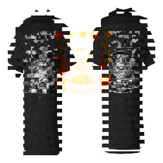 Maine Coon Thanksgiving Maine Coon Cat Thanksgiving T-Shirt | Mazezy