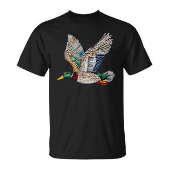 Mallard Duck Camouflage Flying Duck Hunting Season T-Shirt - Thegiftio UK