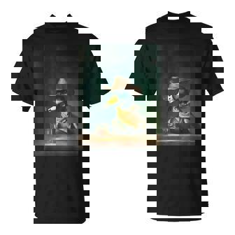 Mallard Smoking Cigarette Vintage Mallard Duck Cowboy T-Shirt | Seseable FR