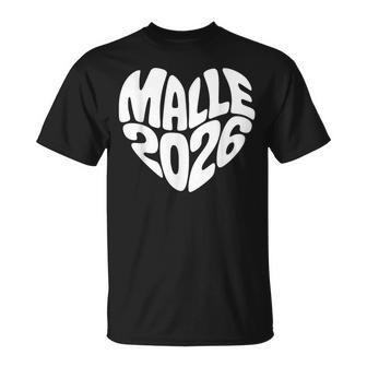 Malle 2026 Herz Form Mallorca Party Urlaub Herzform Feiern T-Shirt - Geschenkecke