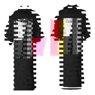 Malta Germany Half Flag Maltese German Unity Pride T-Shirt | Mazezy