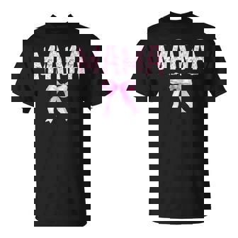 Mama Birthday Squad Matching Coquette Bow Family Party T-Shirt | Seseable UK