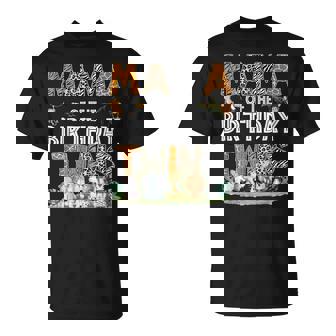 Mama Of The Birthday Twins Safari Wild One Zoo Animal T-Shirt - Thegiftio