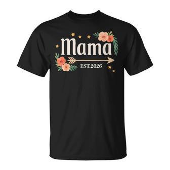 Mama Est 2026 New Mom Pregnancy Reveal T-Shirt | Mazezy