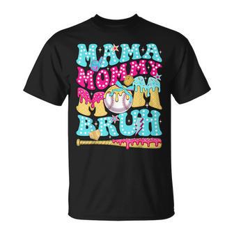 Mama Mommy Mom Bruh Baseball Drip Ice Cream Mother's Day T-Shirt | Mazezy