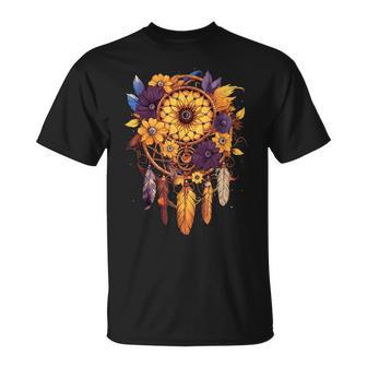 Mandala Sunflower Dream Catcher T-Shirt - Thegiftio