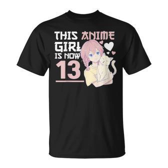 Manga Esta Chica De Anime Tiene Ahora 13 Años Y Cumple 13 Años Camiseta unisex - Regaloses
