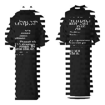 Manly Beachのお土産面白い偽の定義のデザイン Tシャツ - Kawaiitshirt