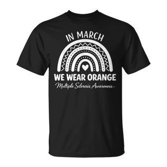 In March We Wear Orange For Multiple Sclerosis Awareness T-Shirt - Thegiftio UK