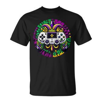 Mardi Gras おもしろ絞り染め ゲーマー 男の子服 メンズゲーム Tシャツ - Kawaiitshirt