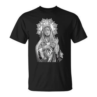 Mater Dolorosa Notre-Dame Des Douleursierge Marie Catholique T-Shirt - Cadeauxyz