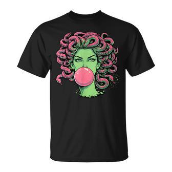 Medusa Bubblegum Greek Mythological Snake Hair Goddess T-Shirt - Thegiftio UK