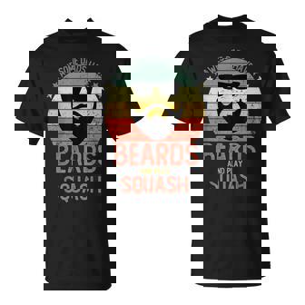 Men Awesome Dads Have Beards And Play Squash T-Shirt | Mazezy