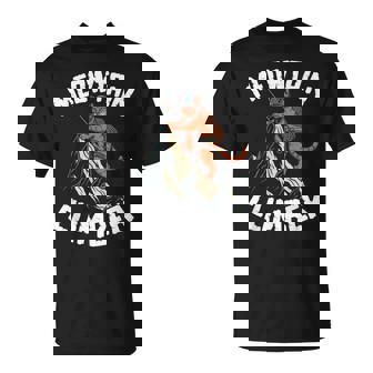 Meowtain Climber Cat Pun Adventure Cartoon Cat Climber T-Shirt | Mazezy