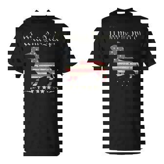 Merica Dog Dachshund Vintage Weenie The People Patriotic T-Shirt | Seseable CA