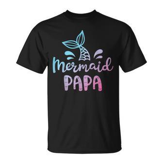 Mermaid Dad Merman Dad Daddy Family Abbinamento Compleanno Maglietta - Novitaregali