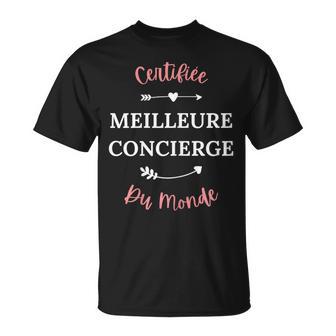 Métier Concierge Humour Certifiée Meilleure Concierge T-Shirt - Cadeauxyz